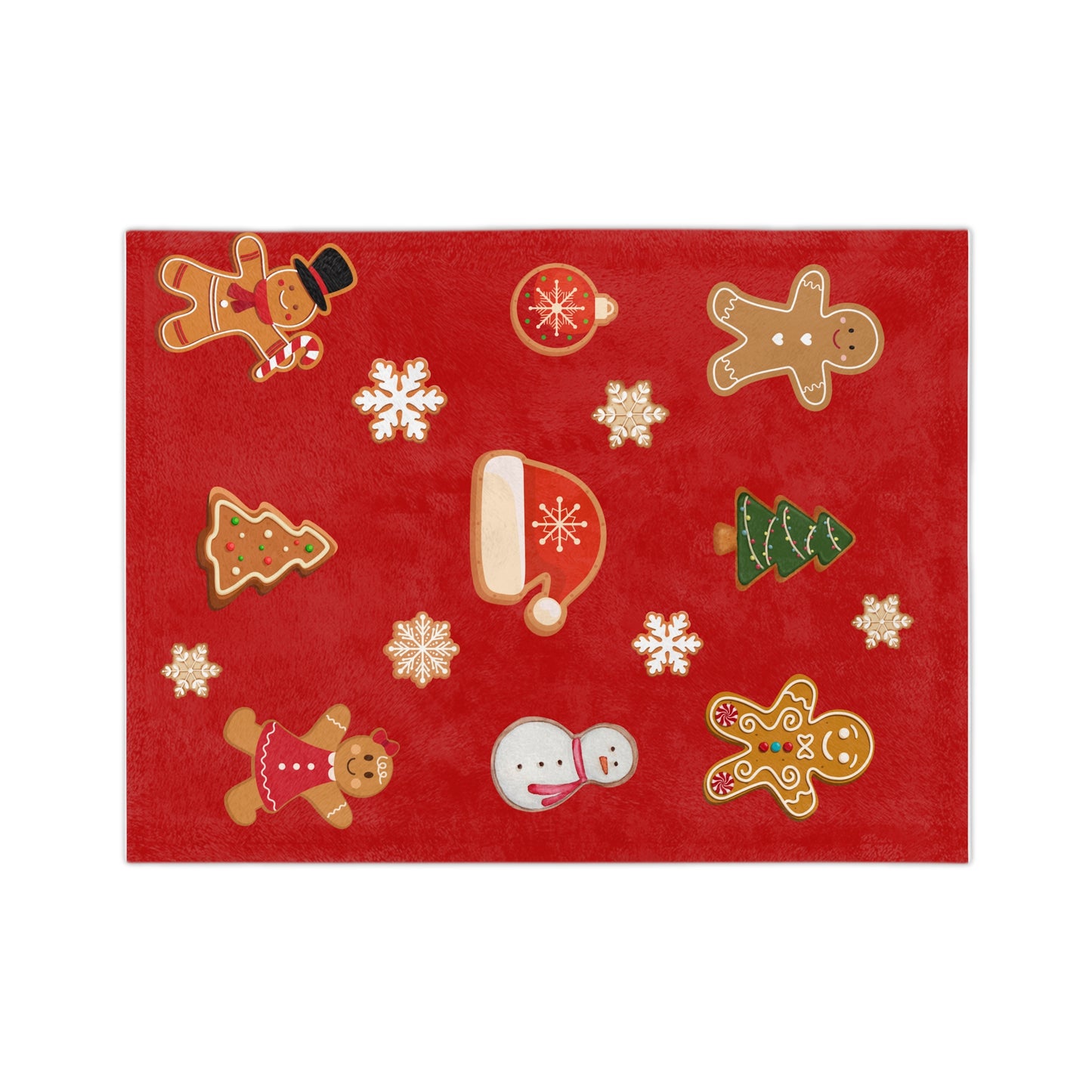 Christmas Cookie Velveteen Microfiber Blanket