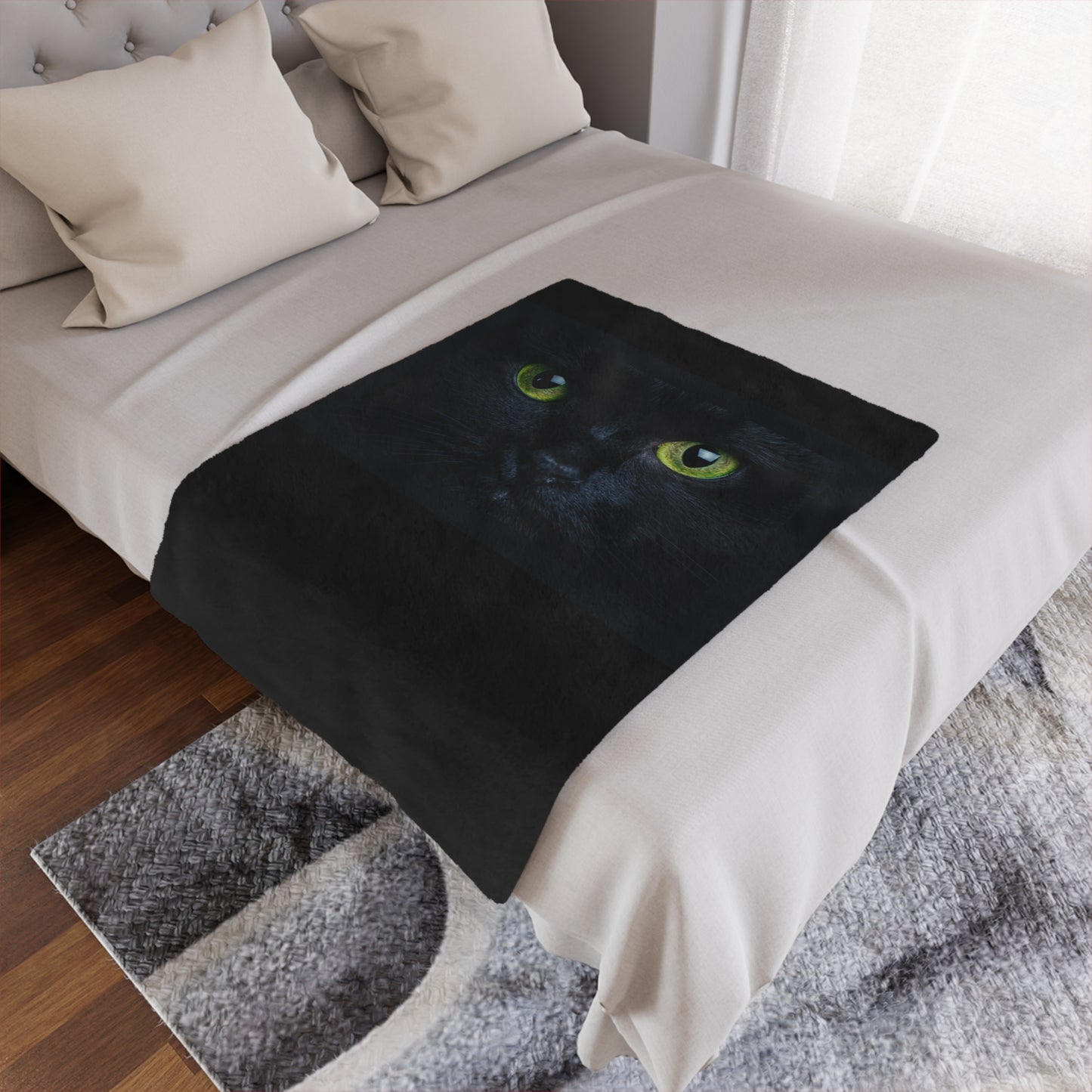 Black Cat Microfiber Blanket