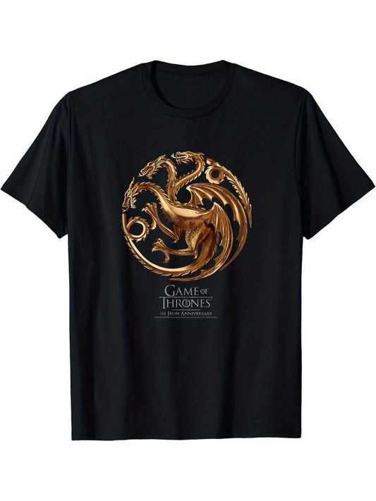 Game Of Thrones Iron Anniversary Dragon Logo T-Shirt