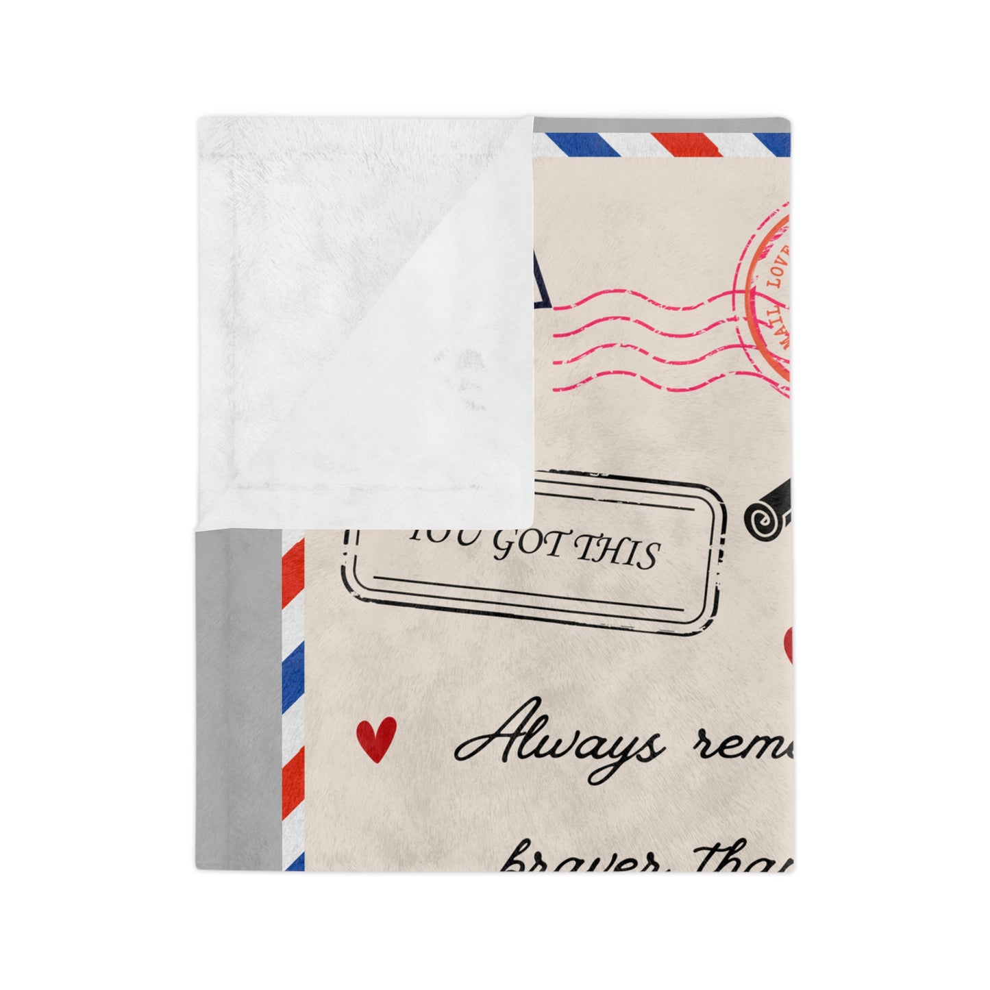 Graduation Postcard Velveteen Microfiber Blanket