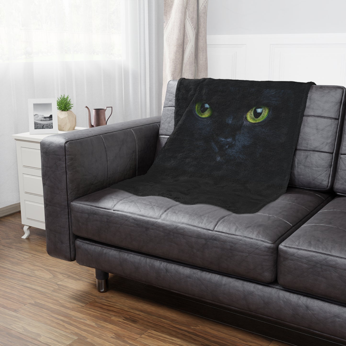 Black Cat Microfiber Blanket