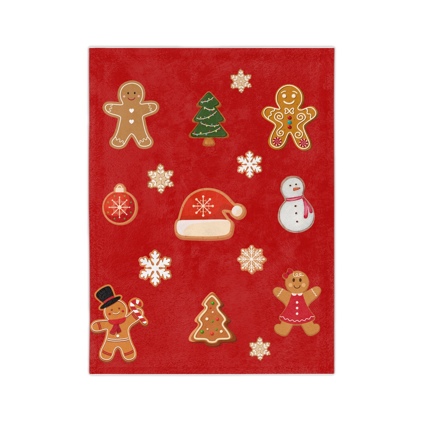 Christmas Cookie Velveteen Microfiber Blanket