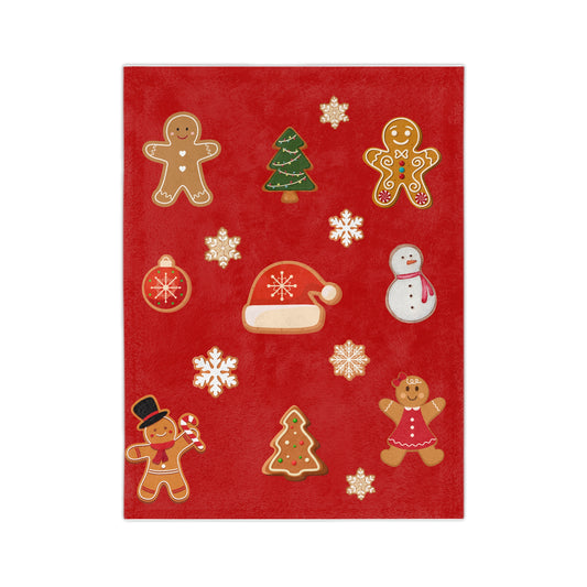 Christmas Cookie Velveteen Microfiber Blanket