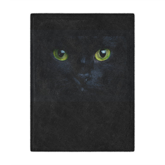 Black Cat Microfiber Blanket