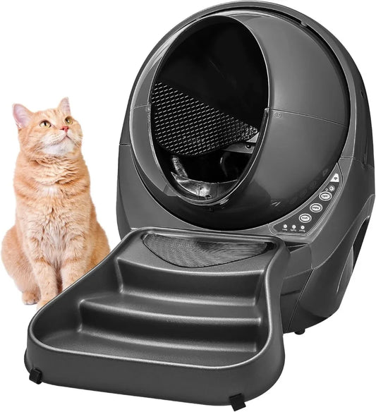 Litter-Robot Connect & Ramp by Whisker Grey Automatic Self-Cleaning Cat Litter Box 
With App SAVES TIME SO YOU CAN SPEND MORE TIME WITH YOUR PET