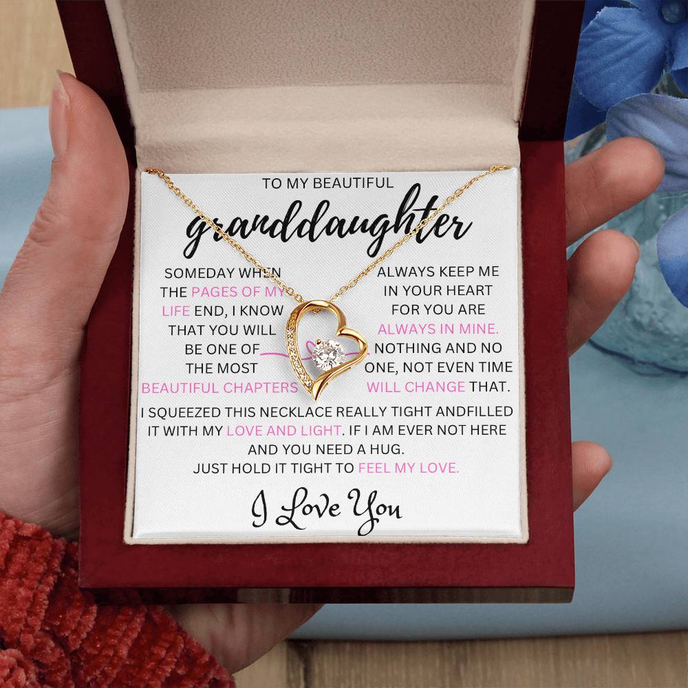 This is a gift that your granddaughter will never forget with a message that will make her cry !