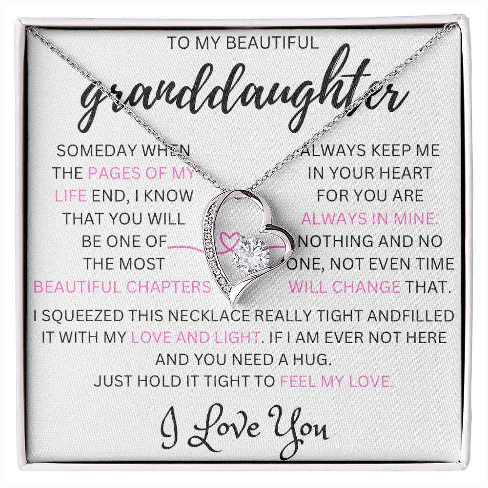 This is a gift that your granddaughter will never forget with a message that will make her cry !