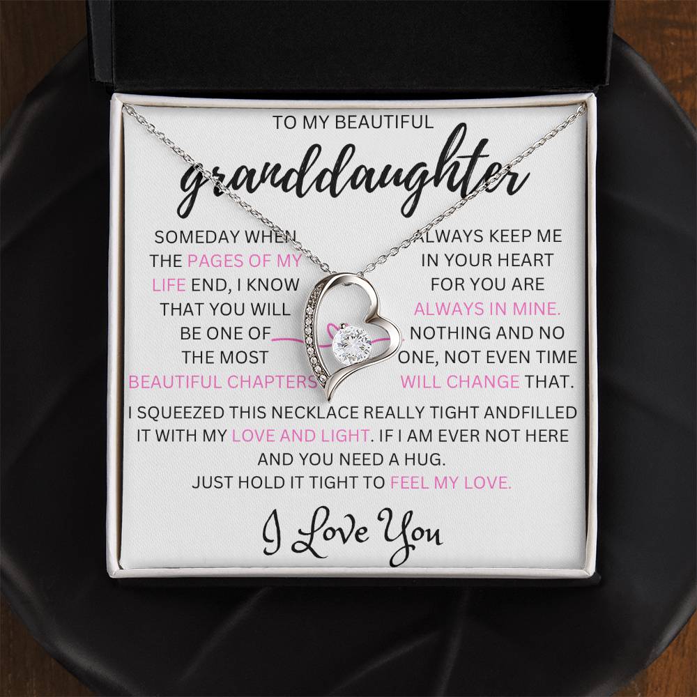 This is a gift that your granddaughter will never forget with a message that will make her cry !