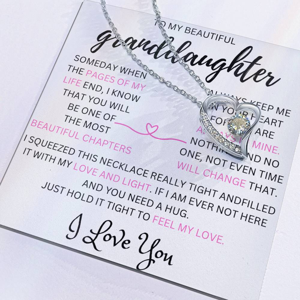 This is a gift that your granddaughter will never forget with a message that will make her cry !