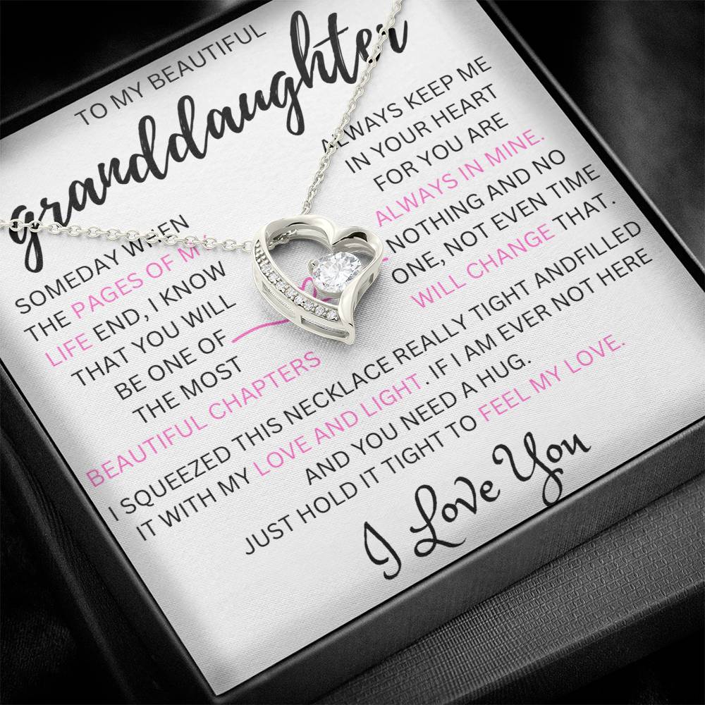 This is a gift that your granddaughter will never forget with a message that will make her cry !