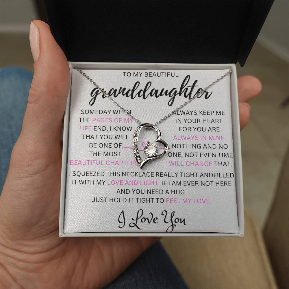 This is a gift that your granddaughter will never forget with a message that will make her cry !